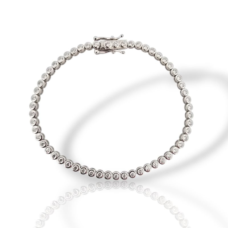 Φωτογραφία από Ριβιέρα ασημένια 925° επιπλατινωμένη (code SHK1051135)