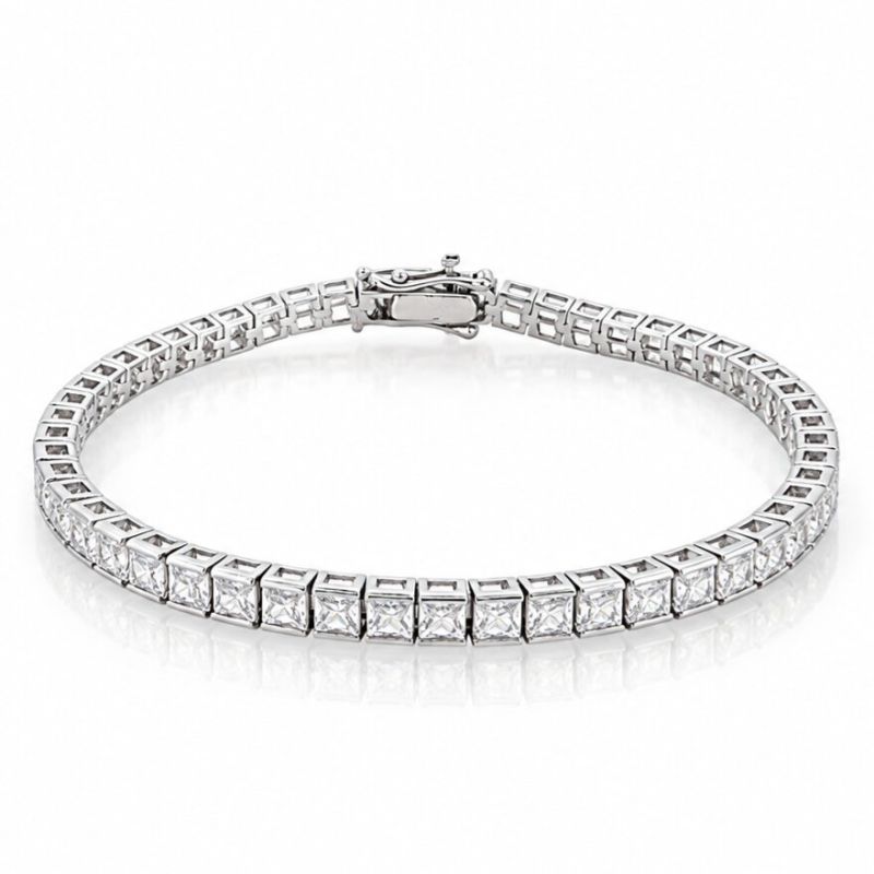 Φωτογραφία από Platinum plated silver 925º tennis bracelet  (code SHK1107196)