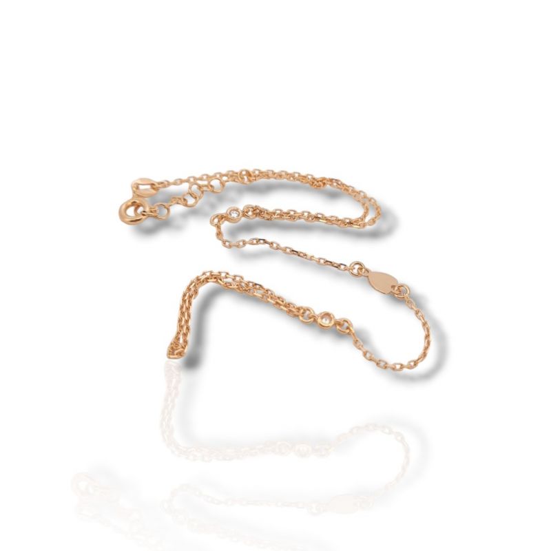 Φωτογραφία από Rose gold plated silver 925° bracelet-ring (code SHK688C)