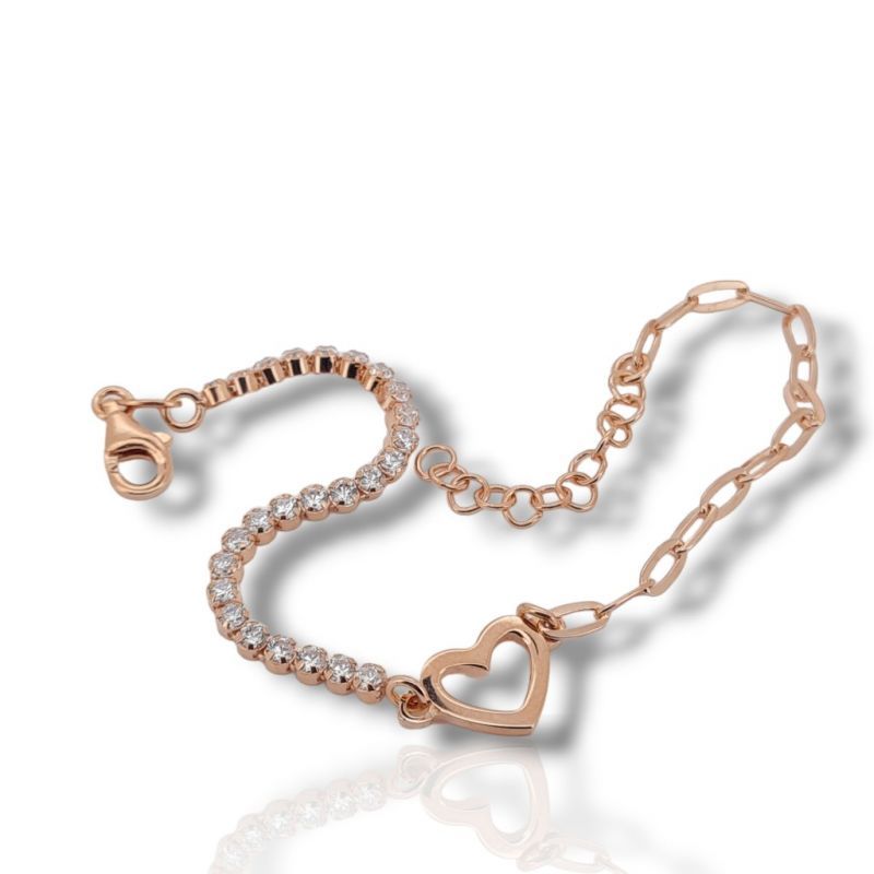 Φωτογραφία από Rose gold plated silver 925° bracelet (code SHK748R)