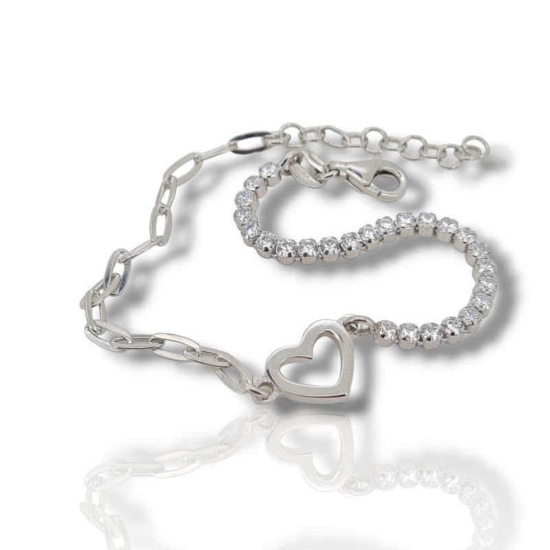 Φωτογραφία από Platinum plated silver 925º heart bracelet (code SHK748B)