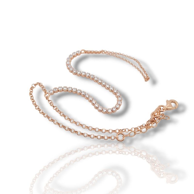 Φωτογραφία από  Gold plated bracelet-ring silver 925º with white zircon (code SHK749G)