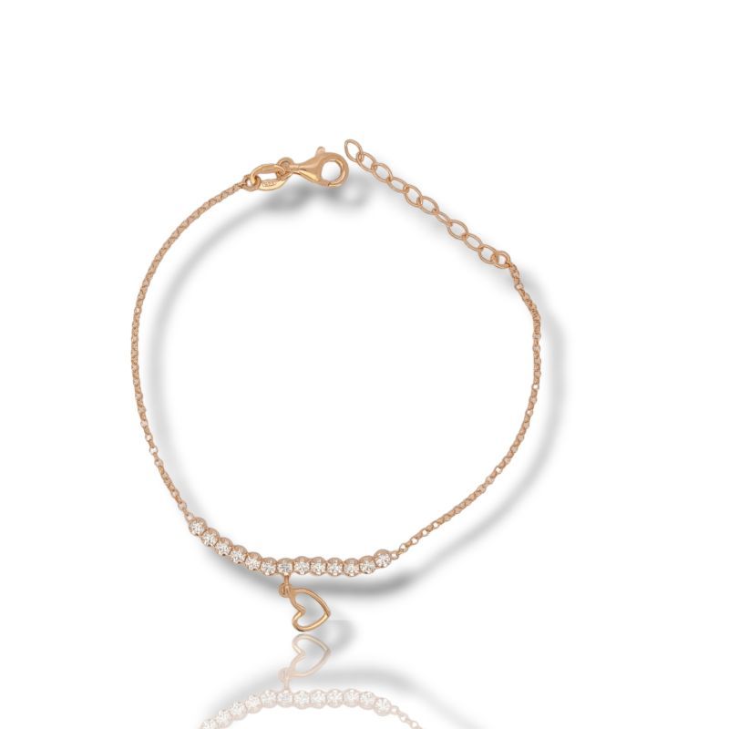 Φωτογραφία από Rose gold plated silver 925° bracelet (code SHK756R)