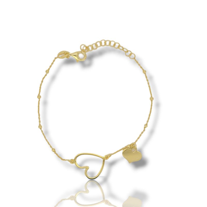 Φωτογραφία από Heart bracelet made of 925° gold-plated silver (code SHK834G)