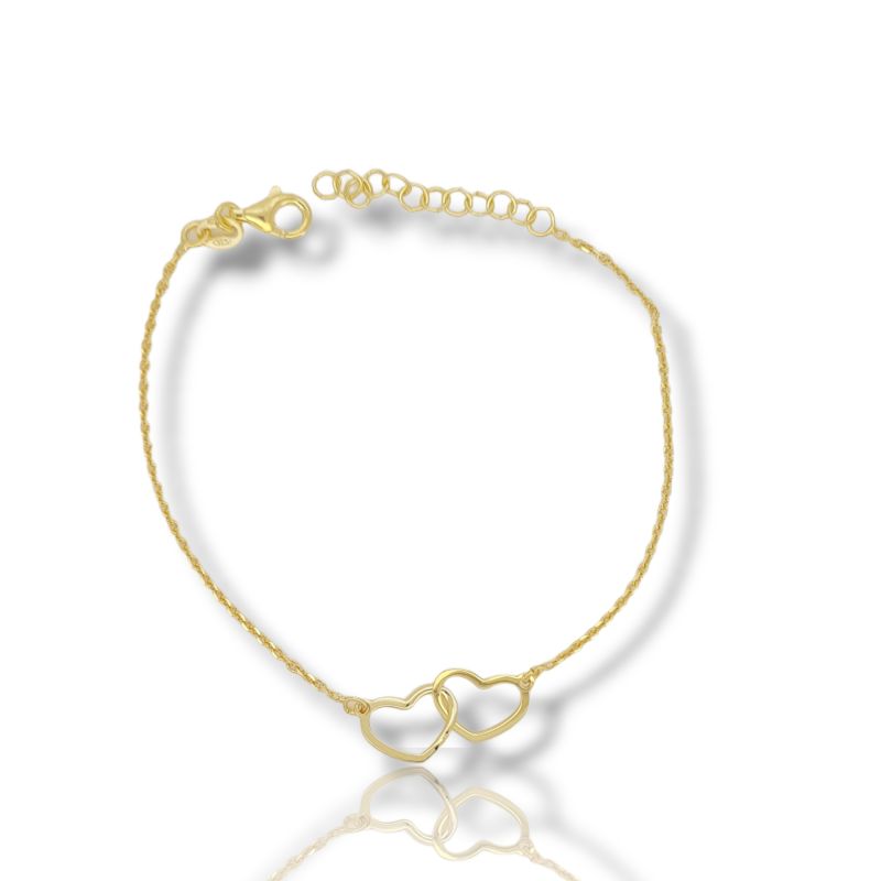 Φωτογραφία από Heart bracelet made of 925° gold-plated silver (code SHK840G)