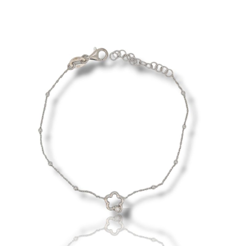 Φωτογραφία από Bracciale fiore in argento 925° rodiato (code SHK878PL)