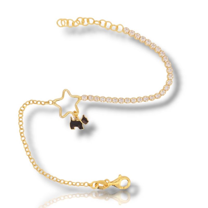 Φωτογραφία από Gold plated silver 925° bracelet  (code SHK905115)