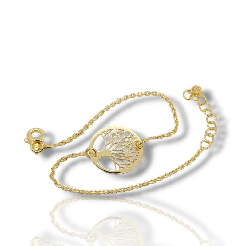 Φωτογραφία από Gold plated silver 925° bracelet with the tree of life (code SHK999G)