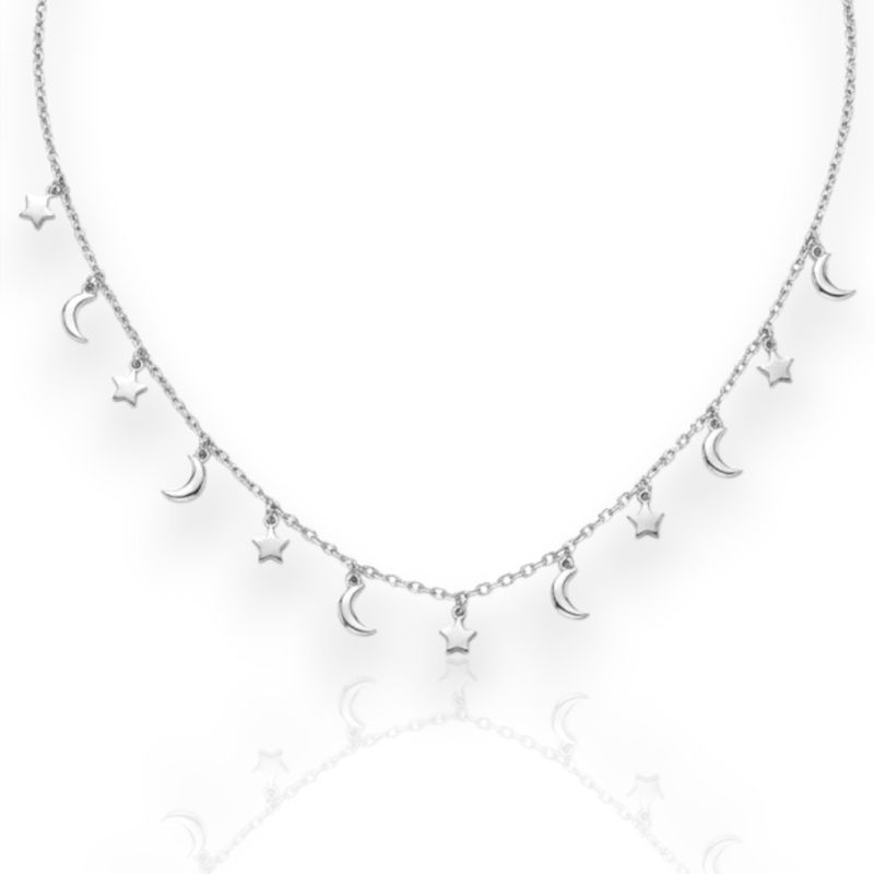 Φωτογραφία από Girocollo Stelle in argento 925° rodiato