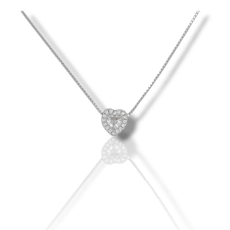 Φωτογραφία από Girocollo Cuore in argento 925° rodiato (code FC005954)
