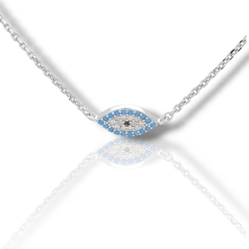 Φωτογραφία από Girocollo Occhio in argento 925° (FC011640)