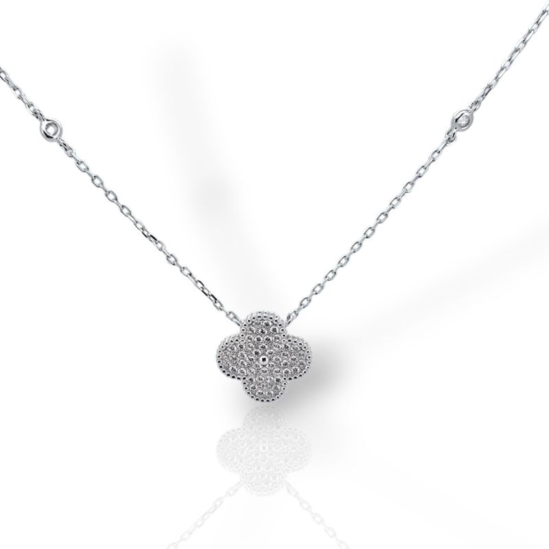 Φωτογραφία από Κολιέ επιπλατινωμένο απο ασήμι 925° (code SHK002130)