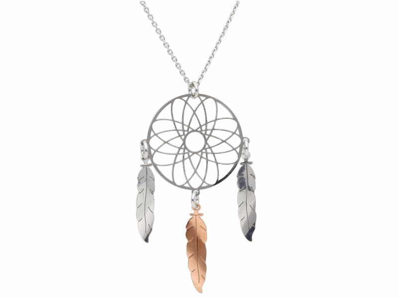 Φωτογραφία από   Platinum plated silver 925° dream catcher necklace (code S221532)