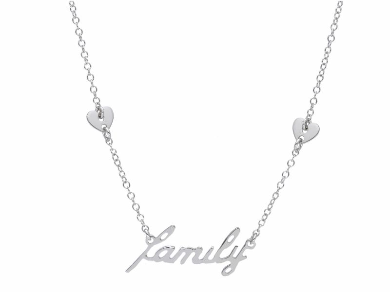Φωτογραφία από Platinum plated silver 925° family necklace (code S234328)
