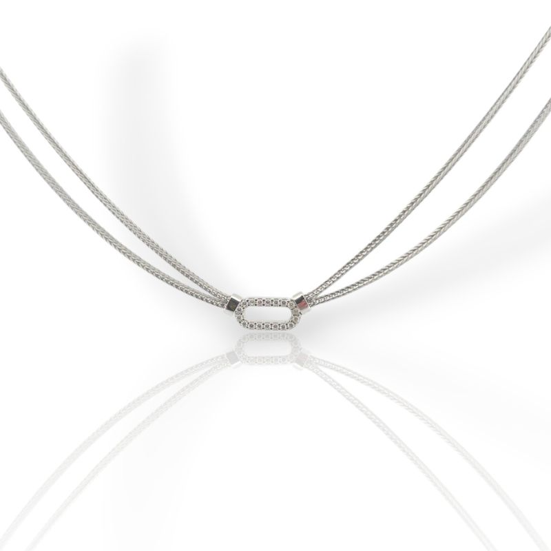 Φωτογραφία από Κολιέ απο επιπλατινωμένο ασήμι 925° (code SVX2402606)