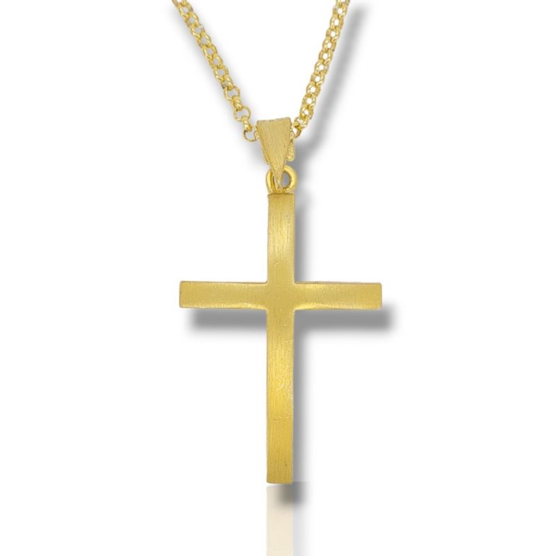 Φωτογραφία από Croce in argento 925° dorato oro Giallo (code M2565)