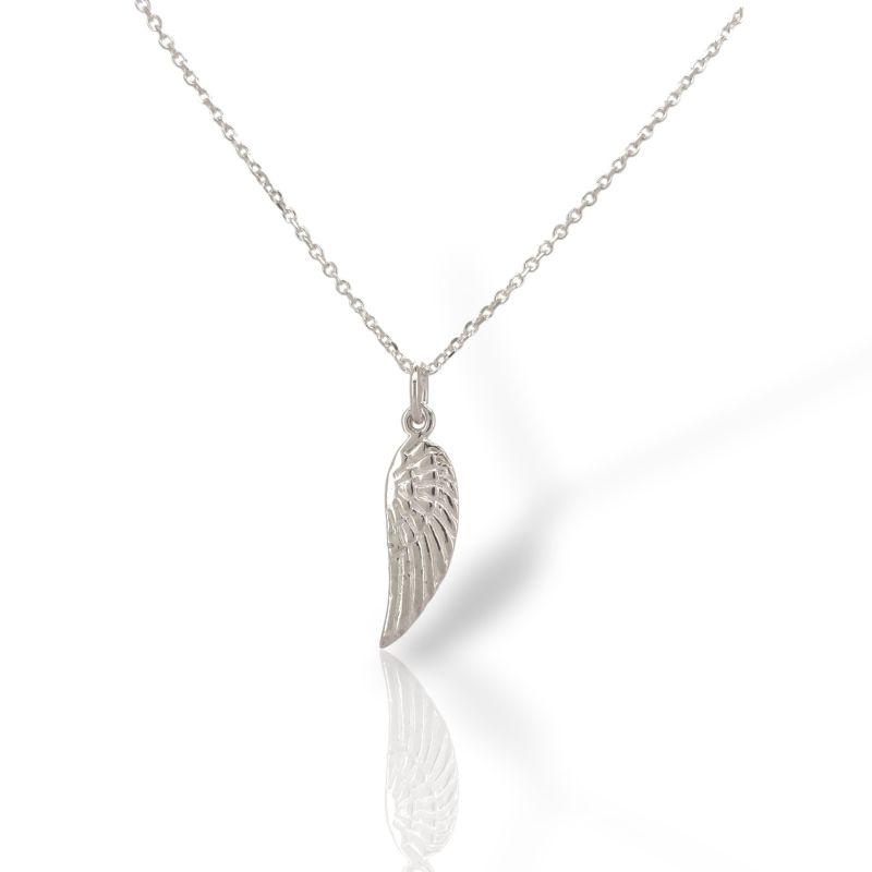 Φωτογραφία από Κολιέ Φτερό αγγέλου απο επιπλατινωμένο ασήμι 925° (code M008212)