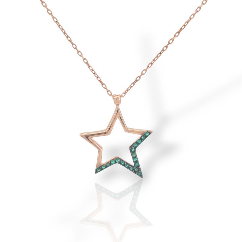 Φωτογραφία από Rose gold plated silver 925° star necklace codeAM2027