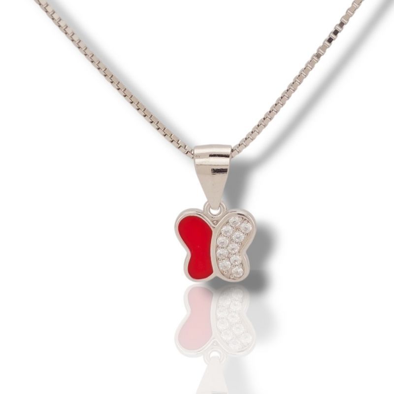 Φωτογραφία από Silver necklace with butterfly (code: FC001289)