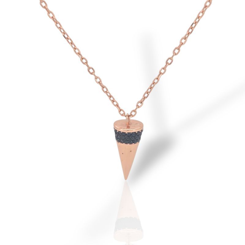 Φωτογραφία από Rose gold plated silver 925° cone necklace  (code FC004215)