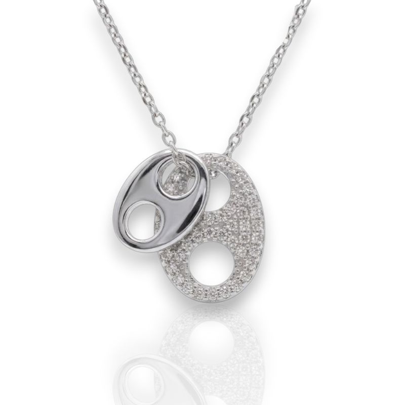 Φωτογραφία από Platinum plated silver 925° necklace with zircon (code FC005485)