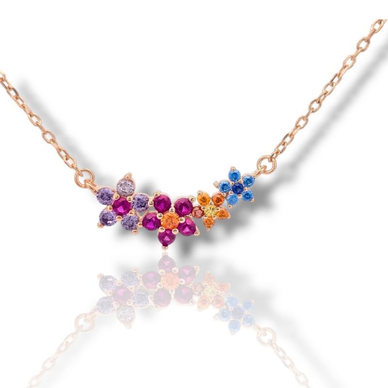 Φωτογραφία από Collana in argento dorato oro rosa Giallo con pietre sintetiche (codice FC006782)
