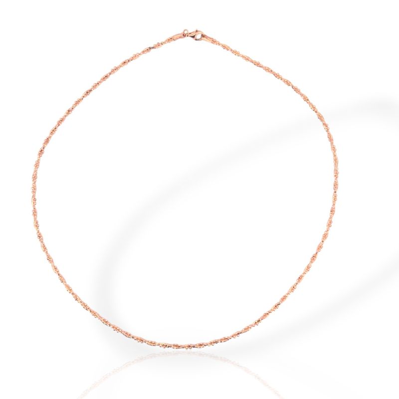 Φωτογραφία από Κολιέ απο επιχρυσωμένο ροζ ασήμι 925° (code FC007945)