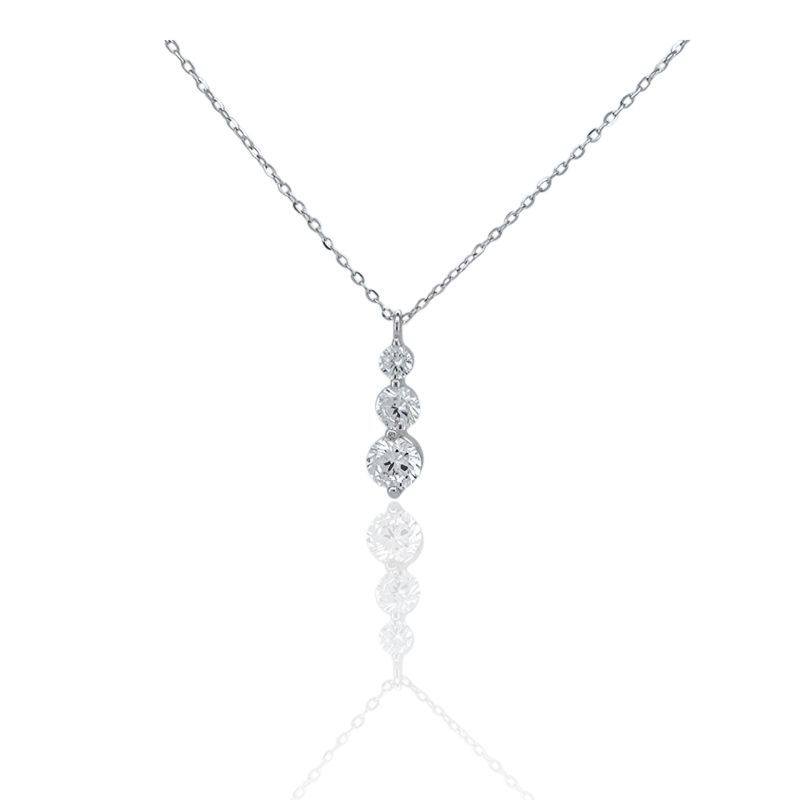 Φωτογραφία από Κολιέ απο επιπλατινωμένο ασήμι 925° (code FC008545)