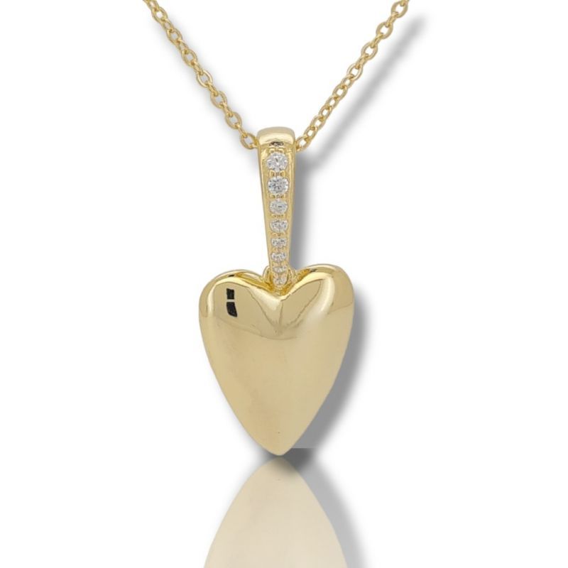 Φωτογραφία από Yellow Gold plated silver 925º heart necklace (code FC009779)