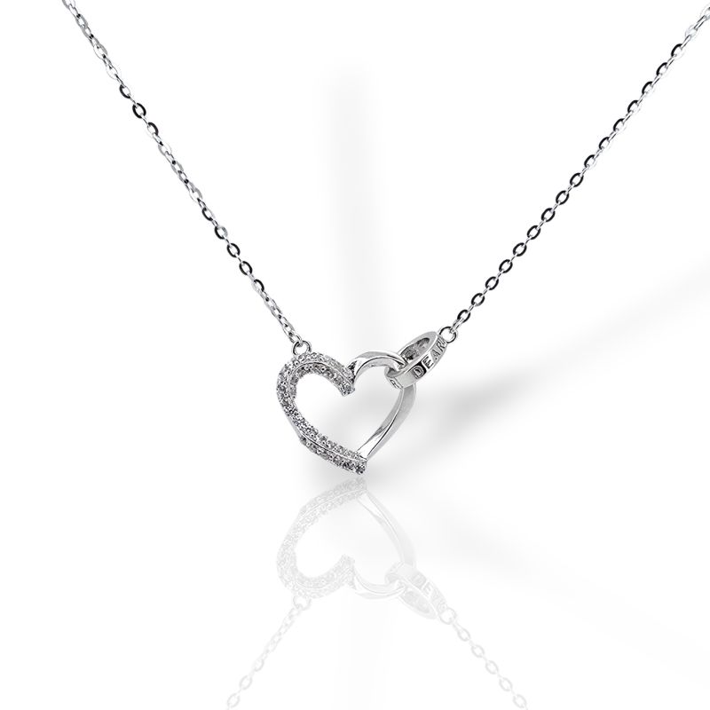 Φωτογραφία από Κολιέ καρδούλα απο ασήμι 925º  επιπλατινωμένο  (code FC012545)