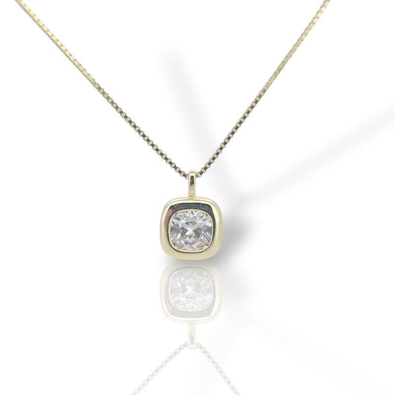 Φωτογραφία από Κολιέ απο ροζ επιχρυσωμένο ασήμι 925° (code GEM25139)