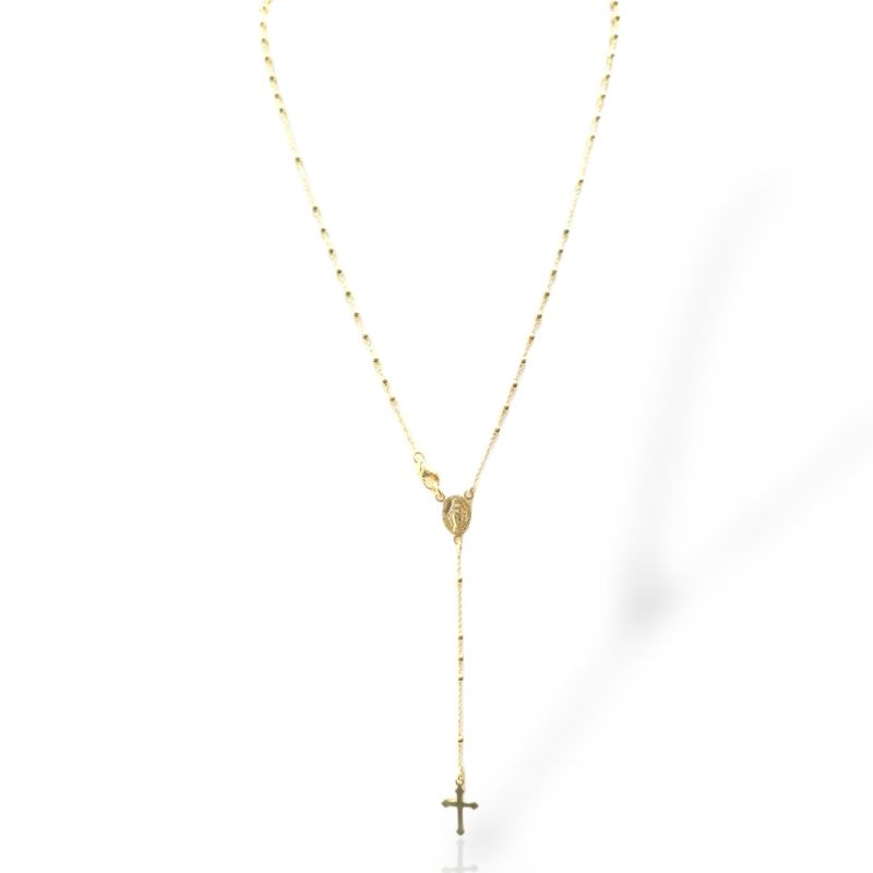 Φωτογραφία από Ροζάριο απο ασήμι 925 επιχρυσωμένο με κίτρινο χρυσό (code SHK001463)