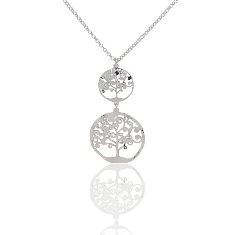Φωτογραφία από Platinum plated silver 925° necklace with the tree of life (code SHK1361B)