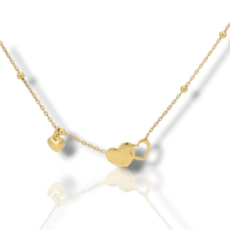 Φωτογραφία από Gold plated silver 925º heart necklace (code SHK905115)