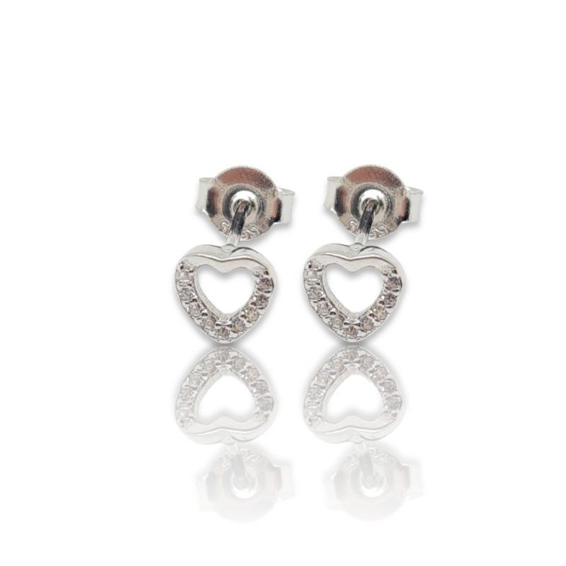 Φωτογραφία από Platinum plated silver 925º heart earrings (code FC001311)