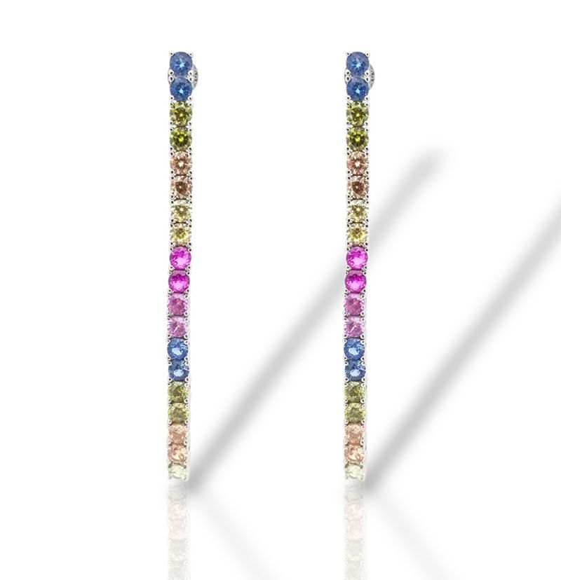 Φωτογραφία από Σκουλαρίκια κρεμαστά απο επιπλατινωμένο ασήμι 925° (code FC002825)