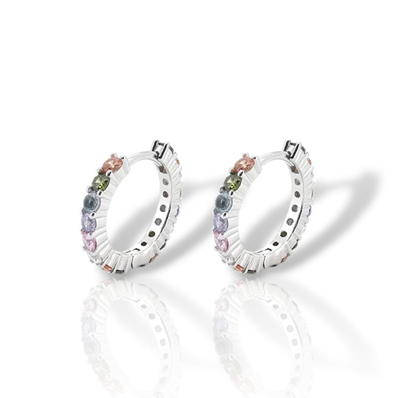 Φωτογραφία από Σκουλαρίκια κρικάκι απο επιπλατινωμένο ασήμι 925° (code FC002826)