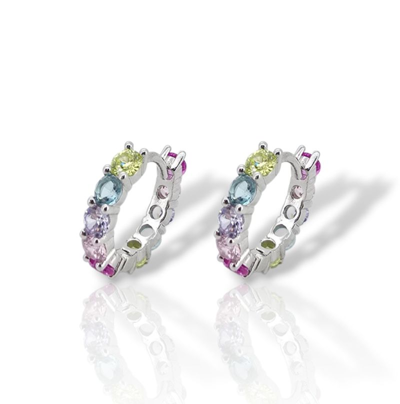 Φωτογραφία από Σκουλαρίκια κρικάκι απο επιπλατινωμένο ασήμι 925° (code FC002827)