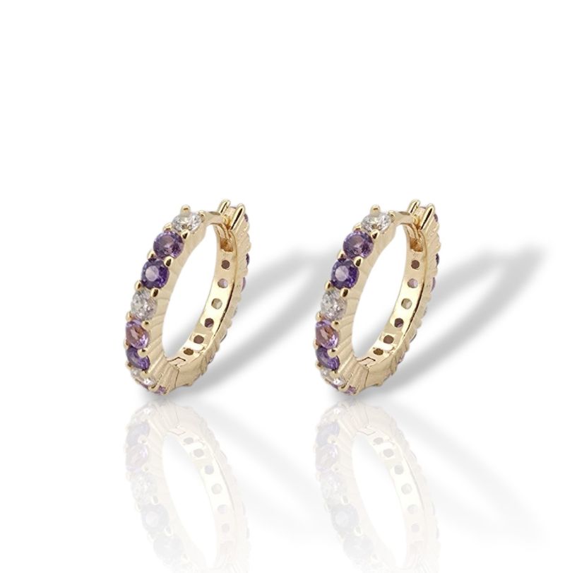 Φωτογραφία από Σκουλαρίκια κρικάκι απο επιχρυσωμένο ασήμι 925° (code FC002829)