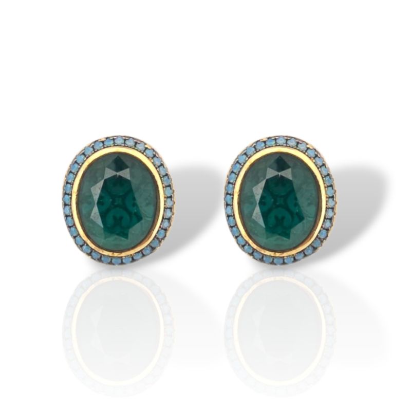 Φωτογραφία από Ασημένια σκουλαρίκια  925° επιπλατινωμένα (code FCM002839)