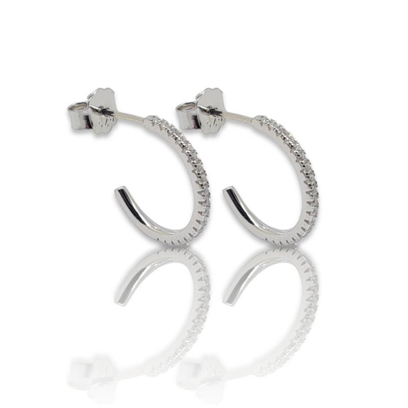 Φωτογραφία από Platinum plated silver 925º hoop earrings (code FC002939)