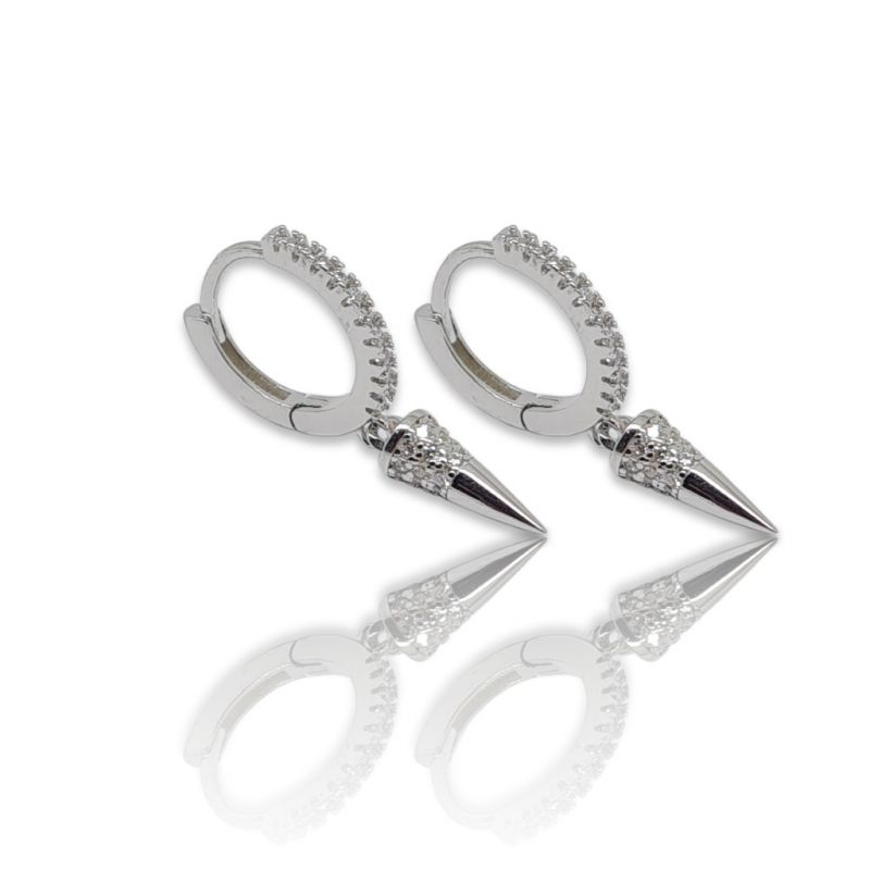 Φωτογραφία από Platinum plated silver 925º hoop earrings (code FC004683)