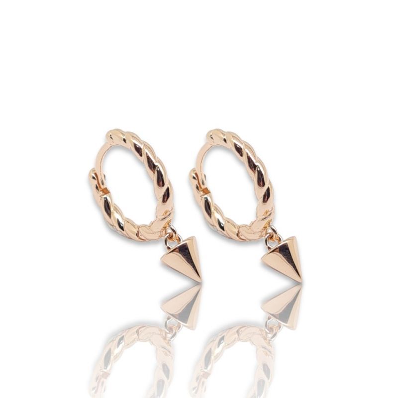 Φωτογραφία από Rose gold plated silver 925º hoop earrings (code FC005276)