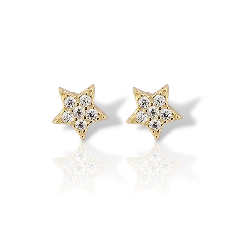 Φωτογραφία από Σκουλαρίκια ΑΣΤΕΡΑΚΙ απο επιχρυσωμένο  ασήμι 925° (code FC006174)