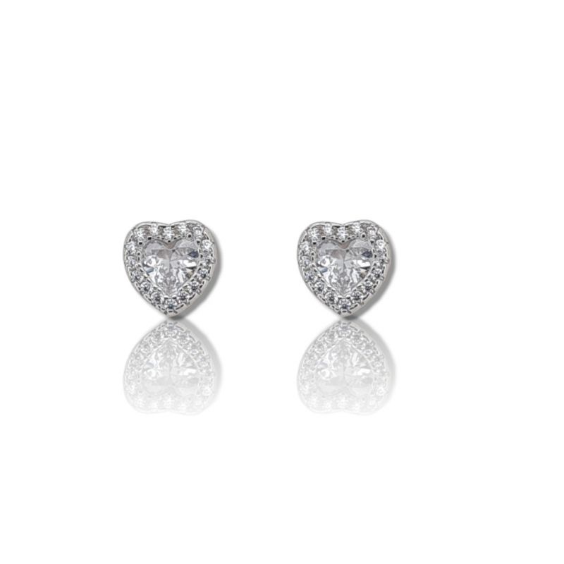 Φωτογραφία από Orecchini cuori in argento 925° rodiato (code FC006503)