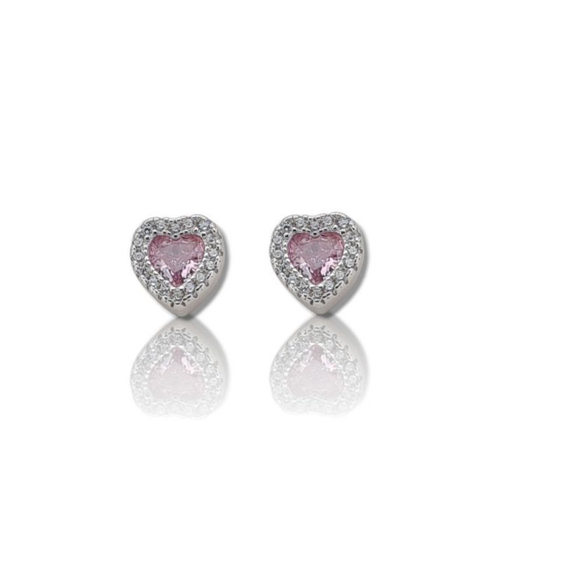 Φωτογραφία από Orecchini cuori in argento 925° rodiato (code FC006507)