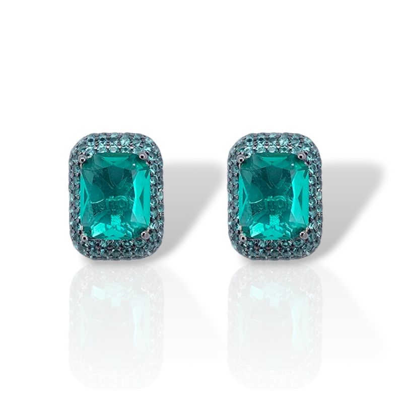 Φωτογραφία από Ασημένια σκουλαρίκια  925° επιπλατινωμένα (code FC008186)