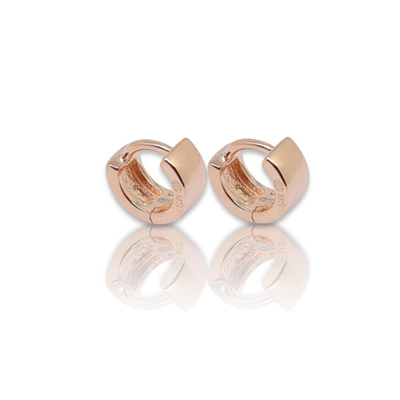 Φωτογραφία από Rose gold plated silver 925º hoop earrings(code FC008431)