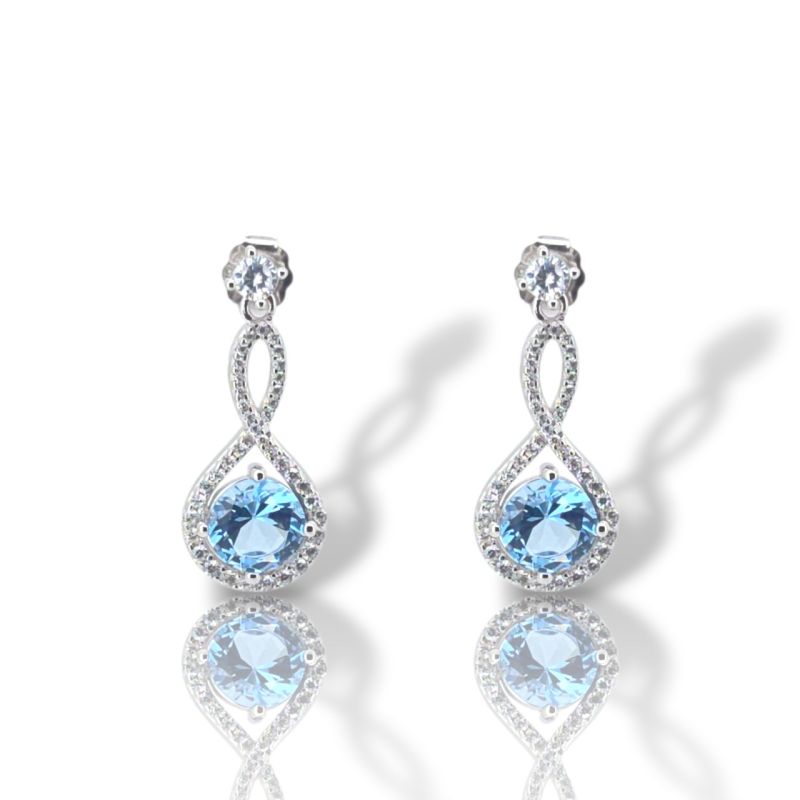 Φωτογραφία από Ασημένια σκουλαρίκια  925° επιπλατινωμένα (code FC012442)