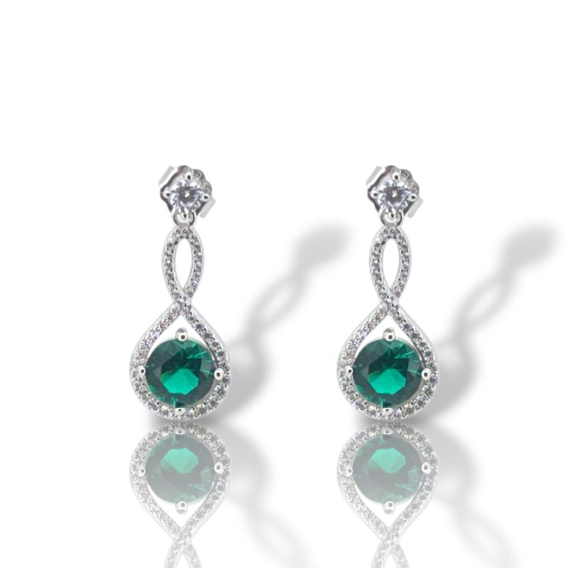 Φωτογραφία από Ασημένια σκουλαρίκια  925° επιπλατινωμένα (code FC012445)